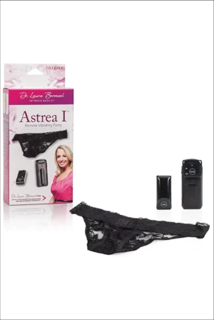 Dr Laura Berman Intimate Basics Astrea I Remote Vibrating Panty – Wireless Control Pleasure Panty Vibrator – Pocket Adult Toys for Couples – Vibe Egg Massager - Black